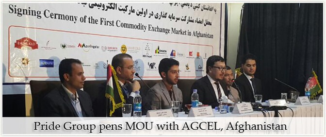 Pride Group pens MOU with AGCEL, Afghanistan