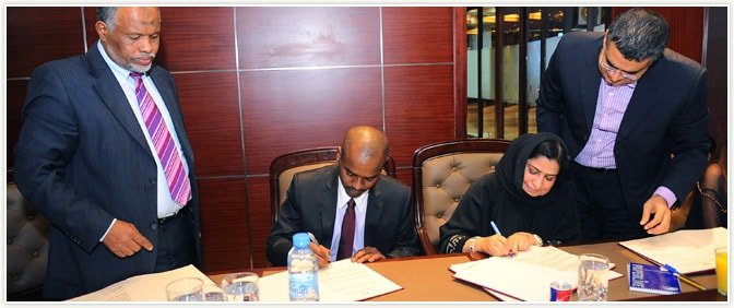 Director General of Pride Group and Chairman of CHADIAN Investment Corporation signing the Memorandum of Agreement