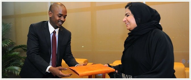 Chairman of  CHADIAN Investment Corporation offering the Agreement to Director General of Pride Group